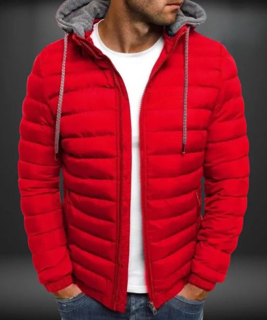 Insulated Quilted Jacket With Hood